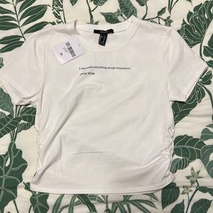 Brand New Forever21 Quote Crop Top Size Medium
